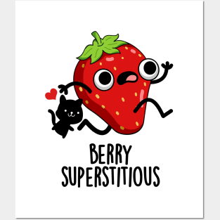 Berry Superstitious Cute Fruit Pun Posters and Art